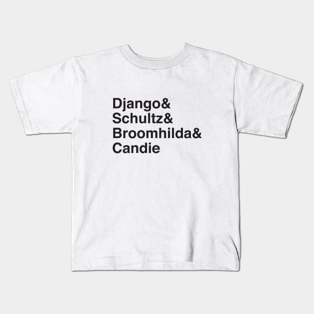 Helvetica Django Kids T-Shirt by Woah_Jonny